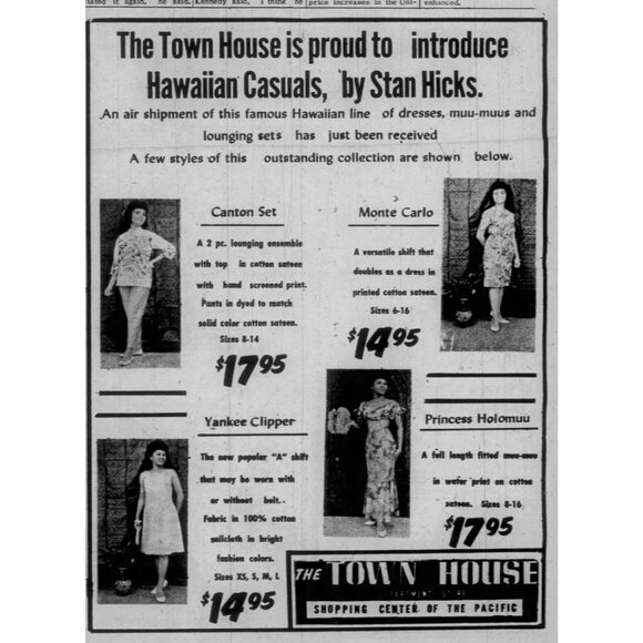 Vintage 1960s Blue Mermaid Maxi Dress, Hawaiian Casuals by Stan Hicks Size XS - Picture 5 of 5